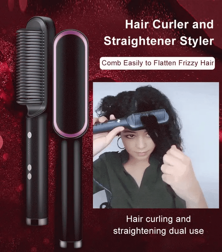 Buy 2 in 1 Hair Straightener Brush And Styling Comb in Pakistan